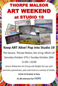Art Weekend at Studio 19 in Thorpe Malsor